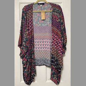 NWT Blue Rain Light Weight Cardigan (Multicolor, Size Medium)
